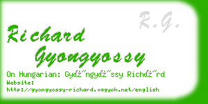 richard gyongyossy business card